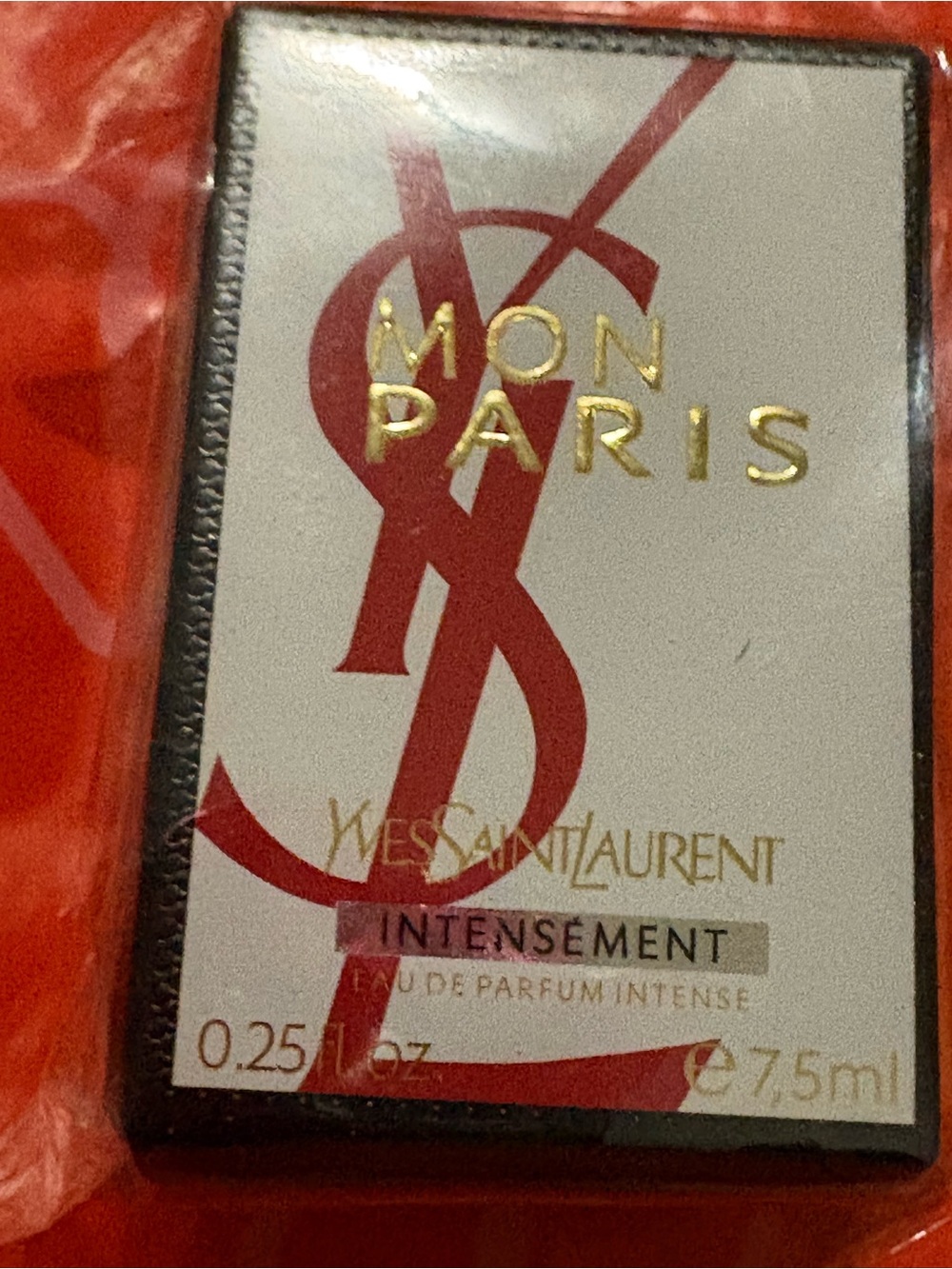 NWTS Yves Saint Laurent Mon Paris Intense Sample — Red, Gold, White